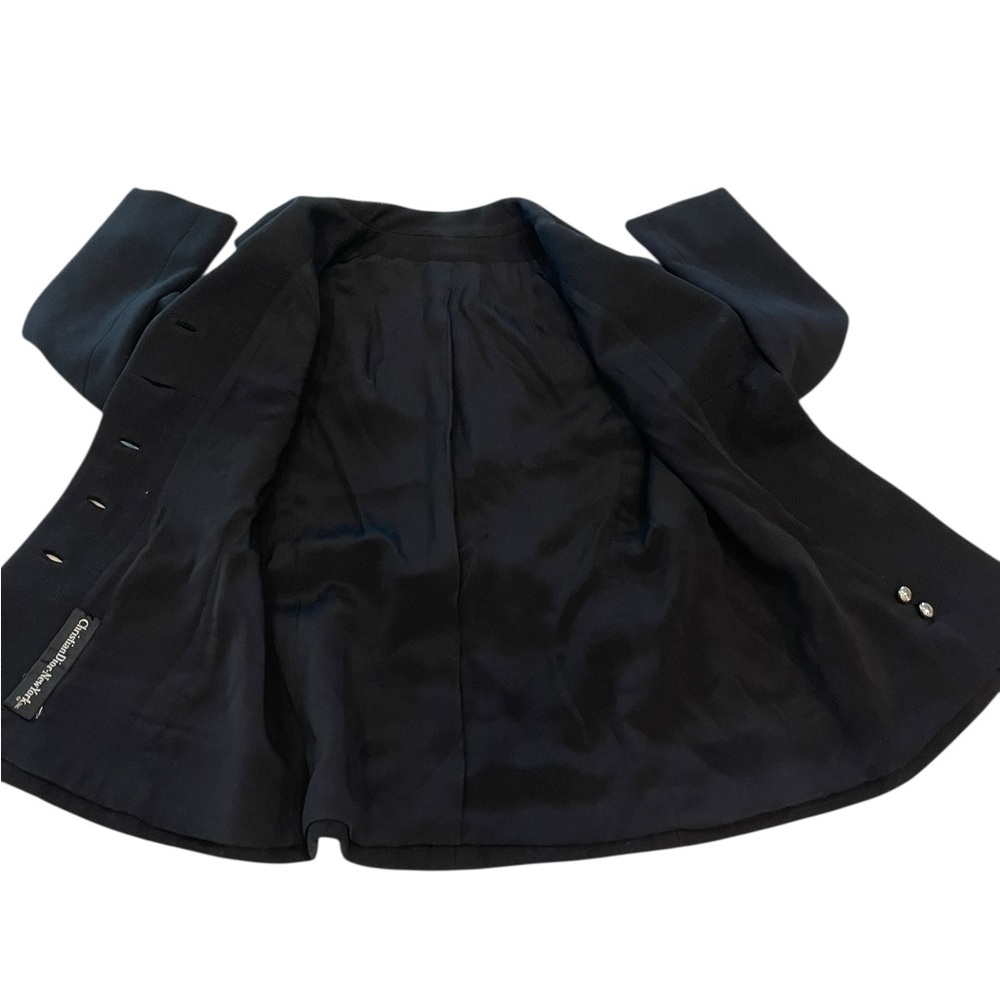 1950s Christian Dior Espresso Classic Black Women's Button-Front Blazer Jacket - Picture 12 of 12